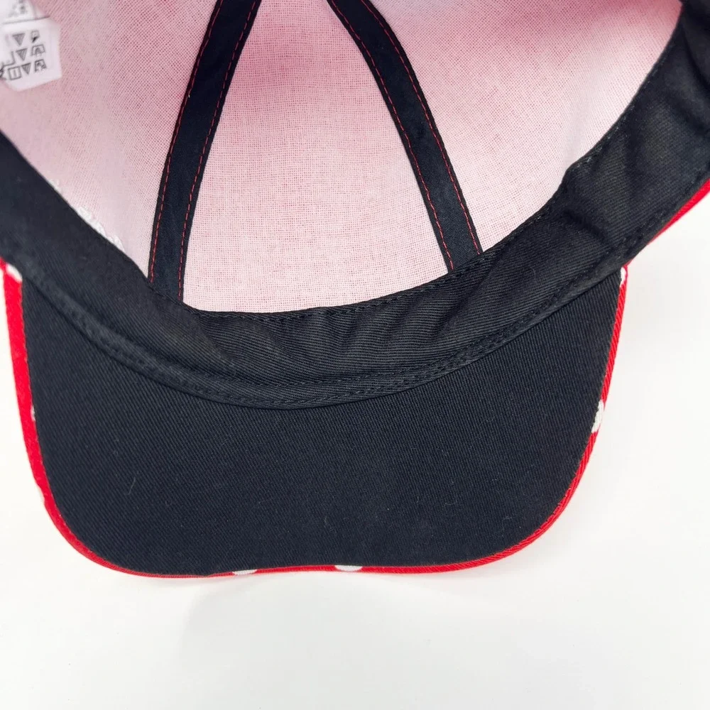 Disney Parks Minnie Mouse Red Polka Dot Bow Ears Cap Youth Snapback Hat